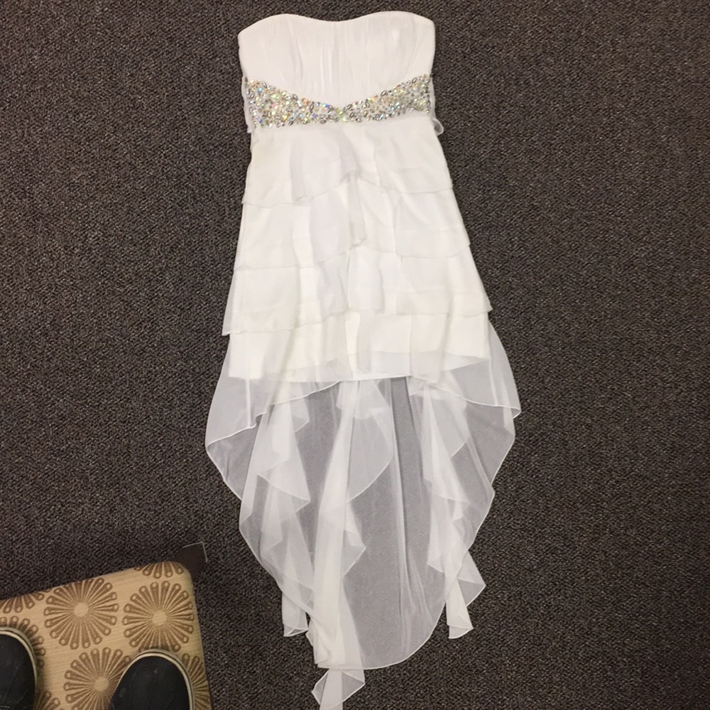 White Strapless Dress